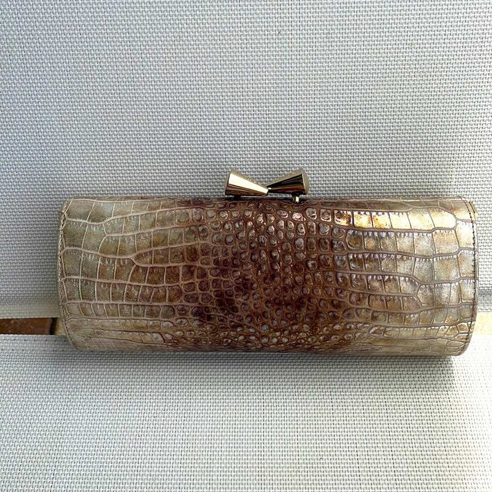 Stuart Weitzman leather clutch, new without tags